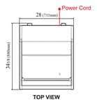 Turbo Air TOM-30LB-N 28'' Black Horizontal Air Curtain Open Display Merchandiser with 1 Shef