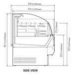 Turbo Air TOM-30SB-N 28'' Black Horizontal Air Curtain Open Display Merchandiser with 3 Shelves