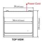 Turbo Air TOM-40LB-N 39'' Black Horizontal Air Curtain Open Display Merchandiser with 1 Shef