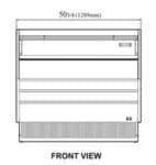 Turbo Air TOM-50LW-N 50.75'' White Horizontal Air Curtain Open Display Merchandiser with 3 Shelves