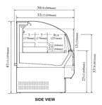 Turbo Air TOM-50SB-N 50.75'' Black Horizontal Air Curtain Open Display Merchandiser with 3 Shelves