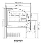 Turbo Air TOM-50SW-N 50.75'' White Horizontal Air Curtain Open Display Merchandiser with 3 Shelves