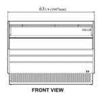 Turbo Air TOM-60LB-N 63.25'' Black Horizontal Air Curtain Open Display Merchandiser with 1 Shef