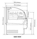 Turbo Air TOM-60SB-N 63.25'' Black Horizontal Air Curtain Open Display Merchandiser with 3 Shelves