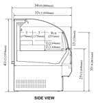 Turbo Air TOM-60SW-N 63.25'' White Horizontal Air Curtain Open Display Merchandiser with 3 Shelves