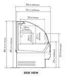 Turbo Air TOM-75LB-N 75.63'' Black Horizontal Air Curtain Open Display Merchandiser with 2 Shelves