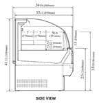 Turbo Air TOM-75SW-N 75.63'' White Horizontal Air Curtain Open Display Merchandiser with 3 Shelves