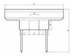 Turbo Air TSCS-3-21 Commercial Sink, (3) Three Compartment, 18 Gauge Stainless Steel Construction with Galvanized Steel Legs and with 2 Drainboards - 60" W