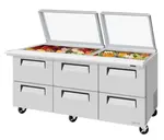 Turbo Air TST-72SD-30-D6-N-GL Super Deluxe Sandwich/Salad Mega Top Unit with