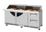 Turbo Air TST-72SD-30-LRD2-FB-N-SL Super Deluxe Sandwich/Salad Mega Top Unit
