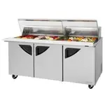 Turbo Air TST-72SD-30-N-CL 72.63'' 3 Door Mega Top Refrigerated Sandwich / Salad Prep Table
