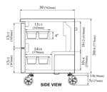 Turbo Air TUF-48SD-D2-N 48.25'' 2 Section Undercounter Freezer with 1 Left Hinged Solid Door 2 Drawers and Side / Rear Breathing Compressor