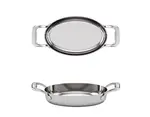 Tuxton China RTVH-080 TuxCLAD 8-Inch Oval Pan