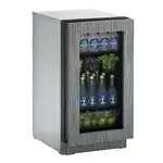U-Line Commercial U-2218RGLINT-00B 17.75'' Section Undercounter Refrigerator with and Compressor