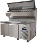U-Line Commercial UCPS568-SS61A 680'' Refrigerated Pizza Prep Table