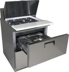 U-Line Commercial
UCSP127-SS91A
 27.50'' 
 


Refrigerated Sandwich / Salad Prep Table
with