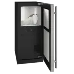 U-Line Commercial UHNB115-SS01B 14.94" Nugget Ice Maker with Bin, Nugget-Style - /24 Hr Ice Production, Air-Cooled,