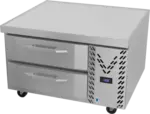 Victory Refrigeration CBF36HC 36" 2 Drawer Freezer Base, Stainless & Galvanized Steel Exterior, Aluminum Interior with Marine Edge Top - 115 Volts