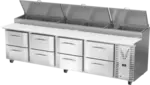 Victory Refrigeration VPPD119HC-8 119.00'' 8 Drawer Counter Height Refrigerated Pizza Prep Table