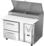 Victory Refrigeration VPPD46HC-2 46.00'' 2 Drawer Counter Height Refrigerated Pizza Prep Table