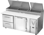 Victory Refrigeration VPPD72HC-2 72.13'' 1 Door 2 Drawer Refrigerated Pizza Prep Table