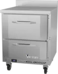Victory Refrigeration VWFD27HC-2 27'' 2 Drawer Counter Height Worktop Freezer with Front Breathing Compressor - 5.8 cu. ft.
