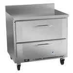 Victory Refrigeration VWFD36HC-2 36'' 2 Drawer Counter Height Worktop Freezer with Side / Rear Breathing Compressor - 8.5 cu. ft.