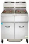 Vulcan 2TR65AF PowerFry3™ (2) 65-70 lb. Fryers Gas Floor Fryer with Solid State Controls and KleenScreen PLUS® Filtration System, 120 Volts - 160,000 BTU