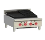 Wolf ACB25 25.13" Gas Countertop Medium Duty Radiant Charbroiler with Infinite Control - 68,000 BTU