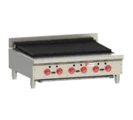 Wolf ACB36 36" Gas Countertop Medium Duty Radiant Charbroiler with Infinite Control - 102,000 BTU