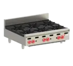 Wolf AHP636 6 Burner Countertop Gas Hotplate / Range with Manual Controls - 180,000 BTU