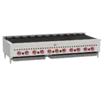 Wolf SCB60 60" Gas Countertop Standard Duty Radiant Charbroiler with Manual Control - 159,500 BTU